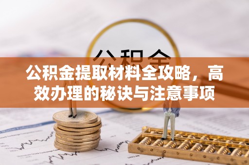 澄江公积金提取材料全攻略，高效办理的秘诀与注意事项