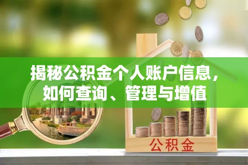 澄江揭秘公积金个人账户信息，如何查询、管理与增值