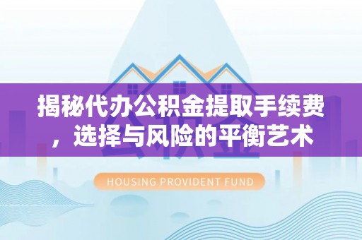澄江揭秘代办公积金提取手续费，选择与风险的平衡艺术