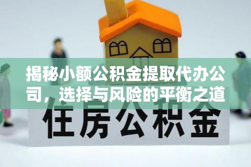 澄江揭秘小额公积金提取代办公司，选择与风险的平衡之道