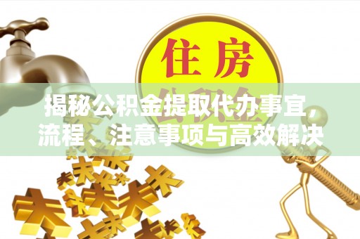 澄江揭秘公积金提取代办事宜，流程、注意事项与高效解决方案